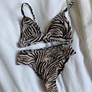 Montce Black and Tan Zebra Bikini
